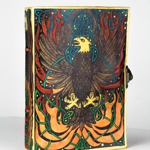 HANDCRAFTED Phoenix Reborn LEATHER JOURNAL